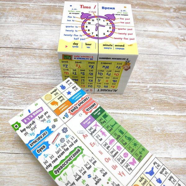 Игровое пособие - трансформер для начальной школы "Умный Кубик" (английский язык)